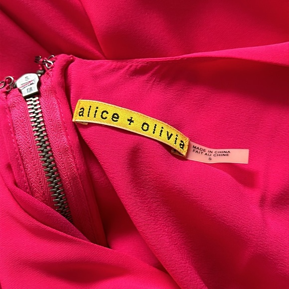 Alice & Olivia Hot Pink Silk Dress - Picture 8 of 10